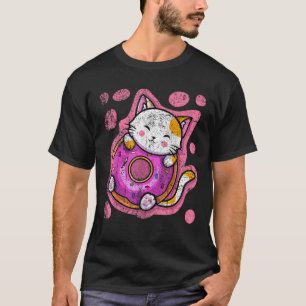 Cute Kawaii Cat Donut Japanese Anime Women or Girl T-Shirt