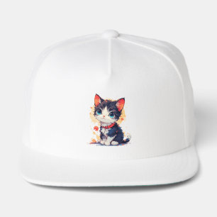 Cute Kawaii Cat for Cat Lovers Snap Back Hat