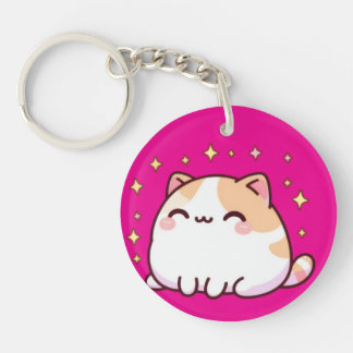 Cute kawaii cat keychain