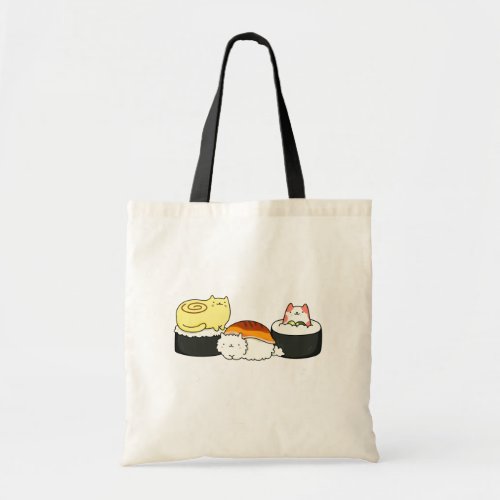 Cute Kawaii Cat_lifornia Sushi Roll Tote Bag