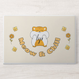 Cute Kawaii Cat Meow & Chill Aesthetic HP Laptop Skin