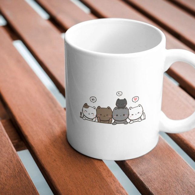 Cute Kawaii Cat Mug for Cat Lovers  (Creator Uploaded)