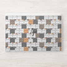 Cute Kawaii Cat Pattern HP Laptop Skin