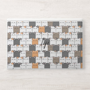 Cute Kawaii Cat Pattern HP Laptop Skin