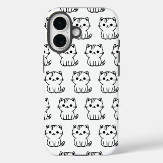Cute Kawaii Cat Pattern iPhone Case