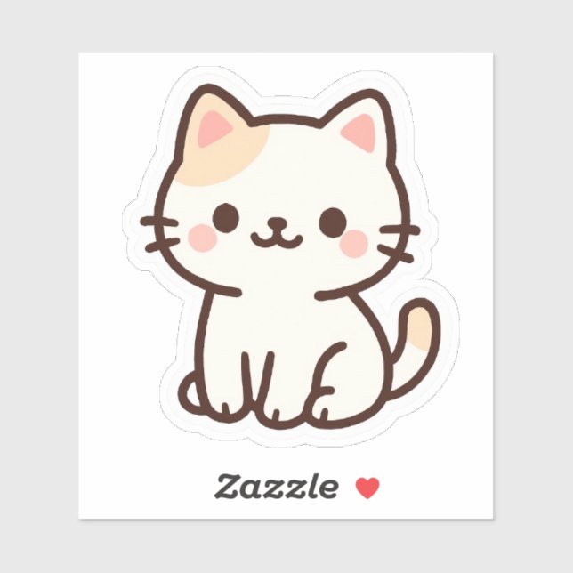  Cute Kawaii Cat Sticker (Sheet)
