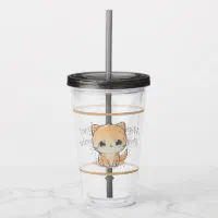 Kawaii Tumbler with Straw