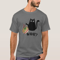 Cute Kawaii Cat "What?" Ramen Japanese Food Men, W