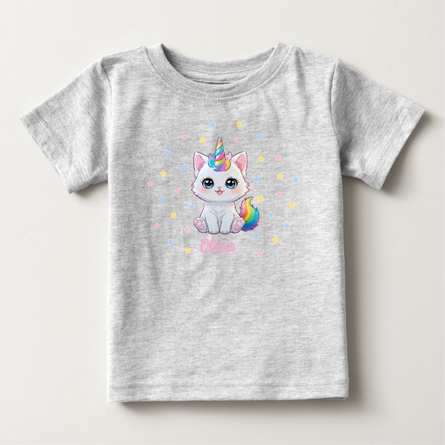 Cute Kawaii Caticorn Baby T-shirt (Front)