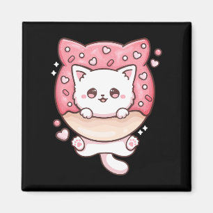 Cute Kawaii Cats Donut Anime Lover Otaku Fun Cats Magnet
