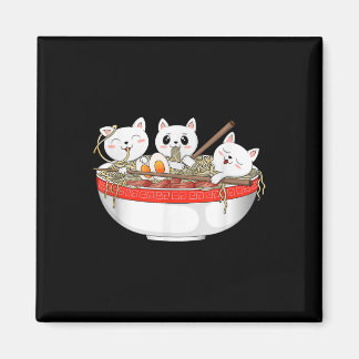 Cute Kawaii Cats Ramen Noodles Anime Japanese Cat Magnet