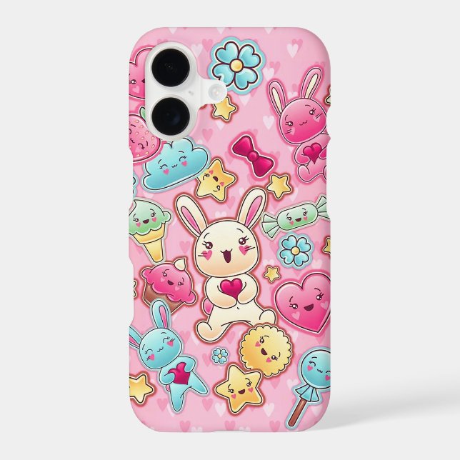 Cute Kawaii Characters Case-Mate iPhone Case (Back)