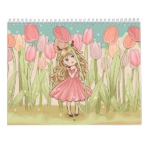 Cute Kawaii chibi girls Calendars