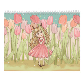 Cute Kawaii chibi girls Calendars