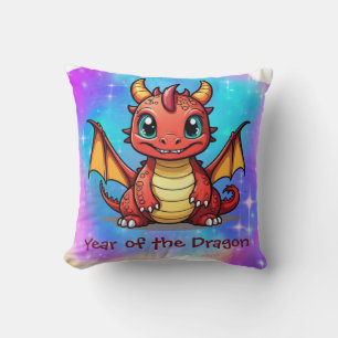 Cute Kawaii Chinese Zodiac Year of the Dragon   Throw Pillow