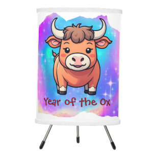 Cute Kawaii Chinese Zodiac Year of the Ox Tripod Lamp