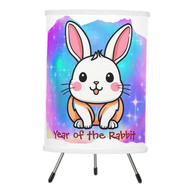 Cute Kawaii Chinese Zodiac Year of the Rabbit | Tripod Lamp (Front)