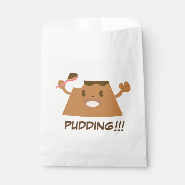 Cute Kawaii Chocolate PUDDING !!!! Favor Bag (Front)