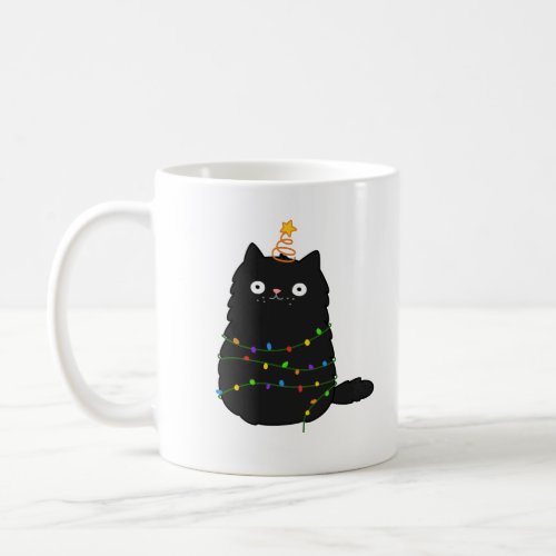 Cute Kawaii Christmas Cat Coffee Mug