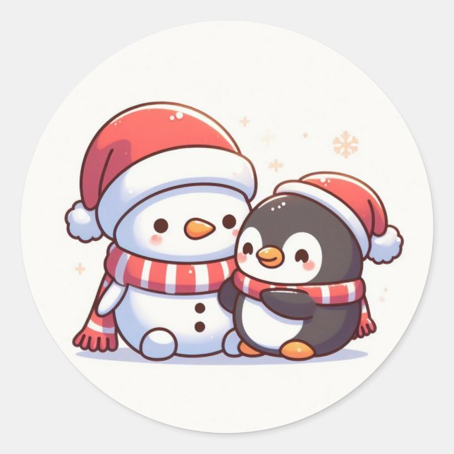 Cute Kawaii Christmas stickers (Front)