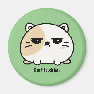 Cute Kawaii Chubby Angry Mochi Cat  Magnet
