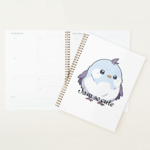 Cute Kawaii Chubby Bird Cartoon - Adorable Pastel Planner