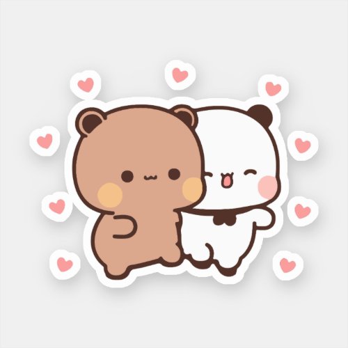 Cute Kawaii Chubby Mochi Panda bear  Sticker