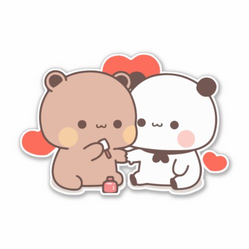 Cute Kawaii Chubby Mochi Panda bear  Sticker