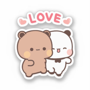 Cute Kawaii Chubby Mochi Panda bear Sticker