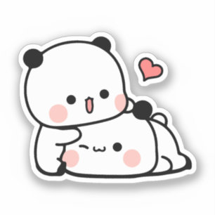 Cute Kawaii Chubby Mochi Panda bear Sticker