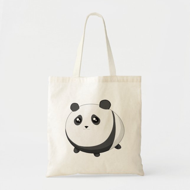 Cute Kawaii chubby panda bear Tote Bag (Front)