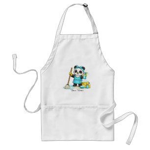 Cute Kawaii Cleaning Panda Apron