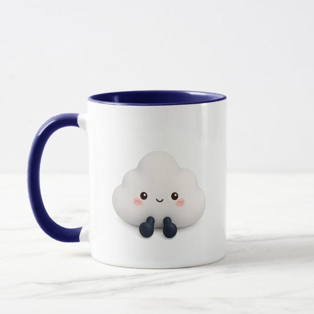 Cute Kawaii Cloud Coffee Mug (Left)
