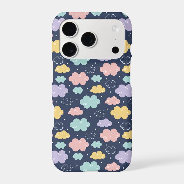Cute Kawaii Cloud Pattern  Iphone Case (Back)