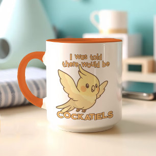 Cute Kawaii Cockatiel Adorable Yellow Pet Bird Mug
