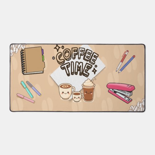 Cute Kawaii Coffee Time Office Stationery Mousepad Desk Mat