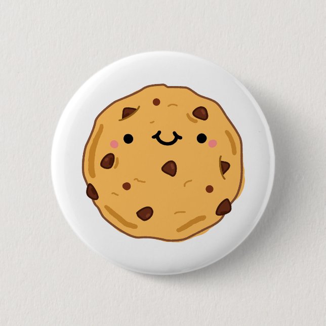 Cute Kawaii Cookie Button (Front)