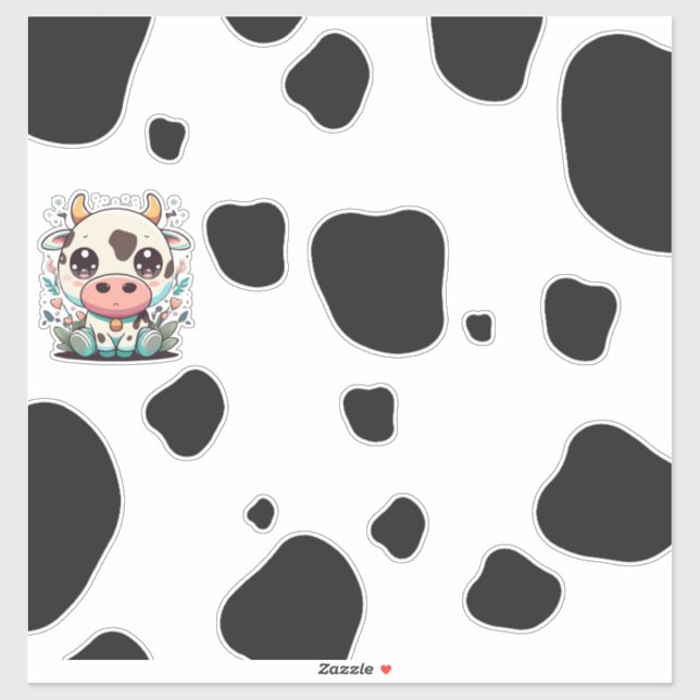 Cute kawaii cow!  sticker (Sheet)