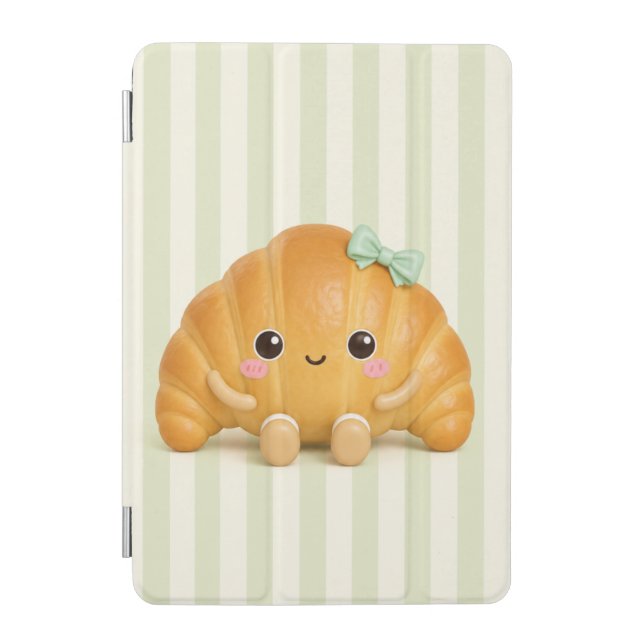 Cute Kawaii Croissant iPad Case (Front)