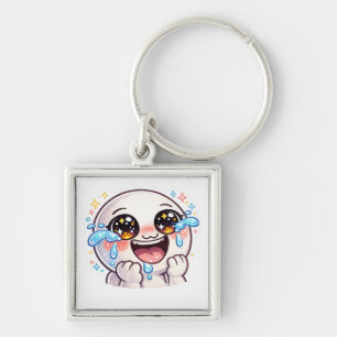 Cute Kawaii Crying Laughing with Joy Happy Tears C Keychain