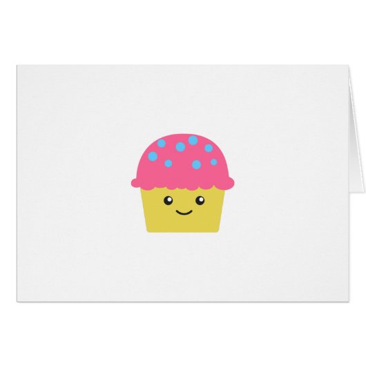 Cute Kawaii Cupcake Cards (Front Horizontal)