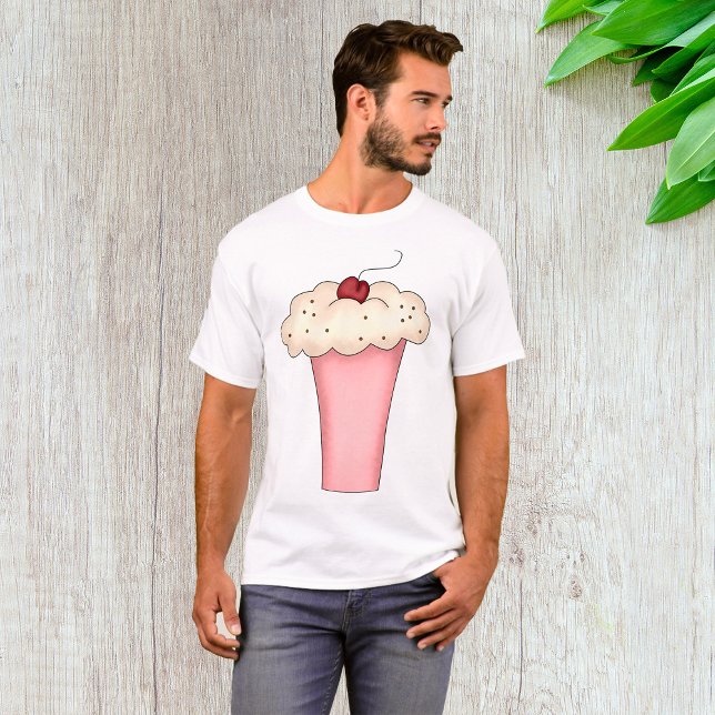 Cute Kawaii Cupcake Milkshake with Cherry  T-Shirt (Creator Uploaded)