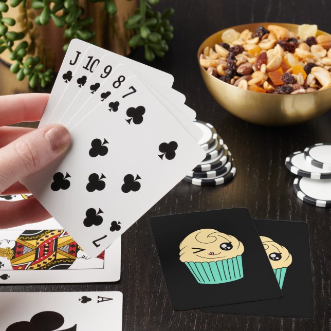 Cute Kawaii Cupcake Playing Cards (In Situ)