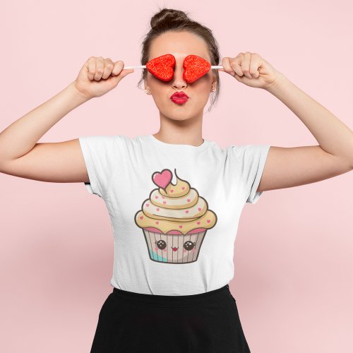 Cute Kawaii Cupcake T_Shirt