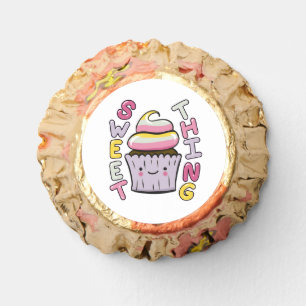 Cute Kawaii Cupcake with Text Reese's Peanut Butter Cups