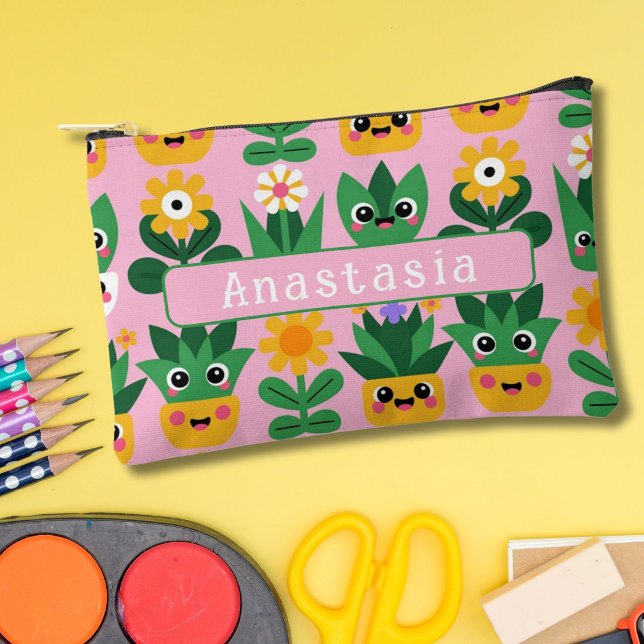 Cute Kawaii Customizable Pot Plant Print Accessory Pouch (Creator Uploaded)