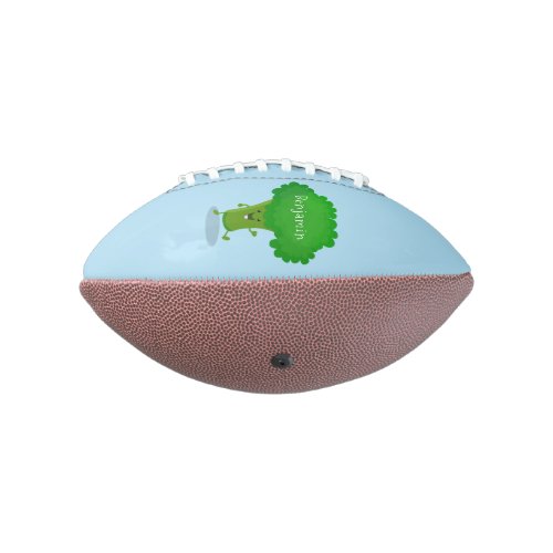 Cute kawaii dancing broccoli cartoon illustration football