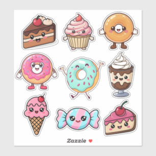Cute Kawaii Desserts Sticker