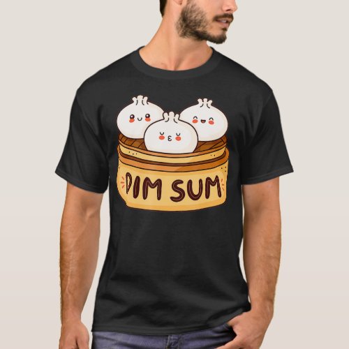 Cute Kawaii Dim Sum Dumplings Pork Bun Cute T_Shirt