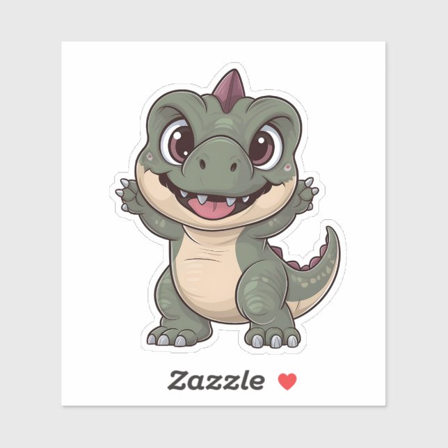 Cute Kawaii Dinosaur Adorable Dino Design for Fun  Sticker (Sheet)